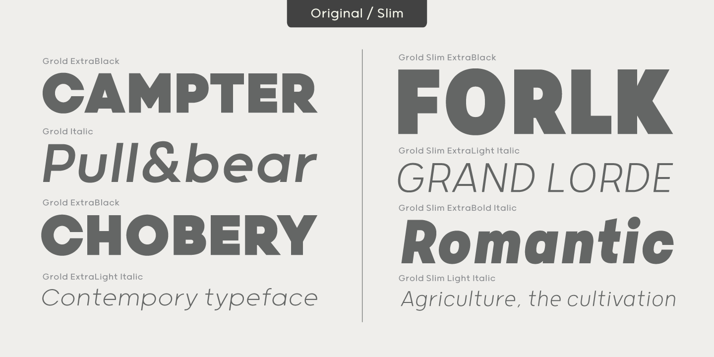 Example font Grold #18